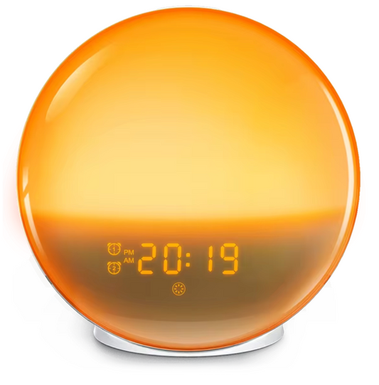 Sunrise Alarm Clock Wake Up Light Clock Sunrise/Sunset Simulation Digital Clock with Night Light FM Radio Desk Clocks